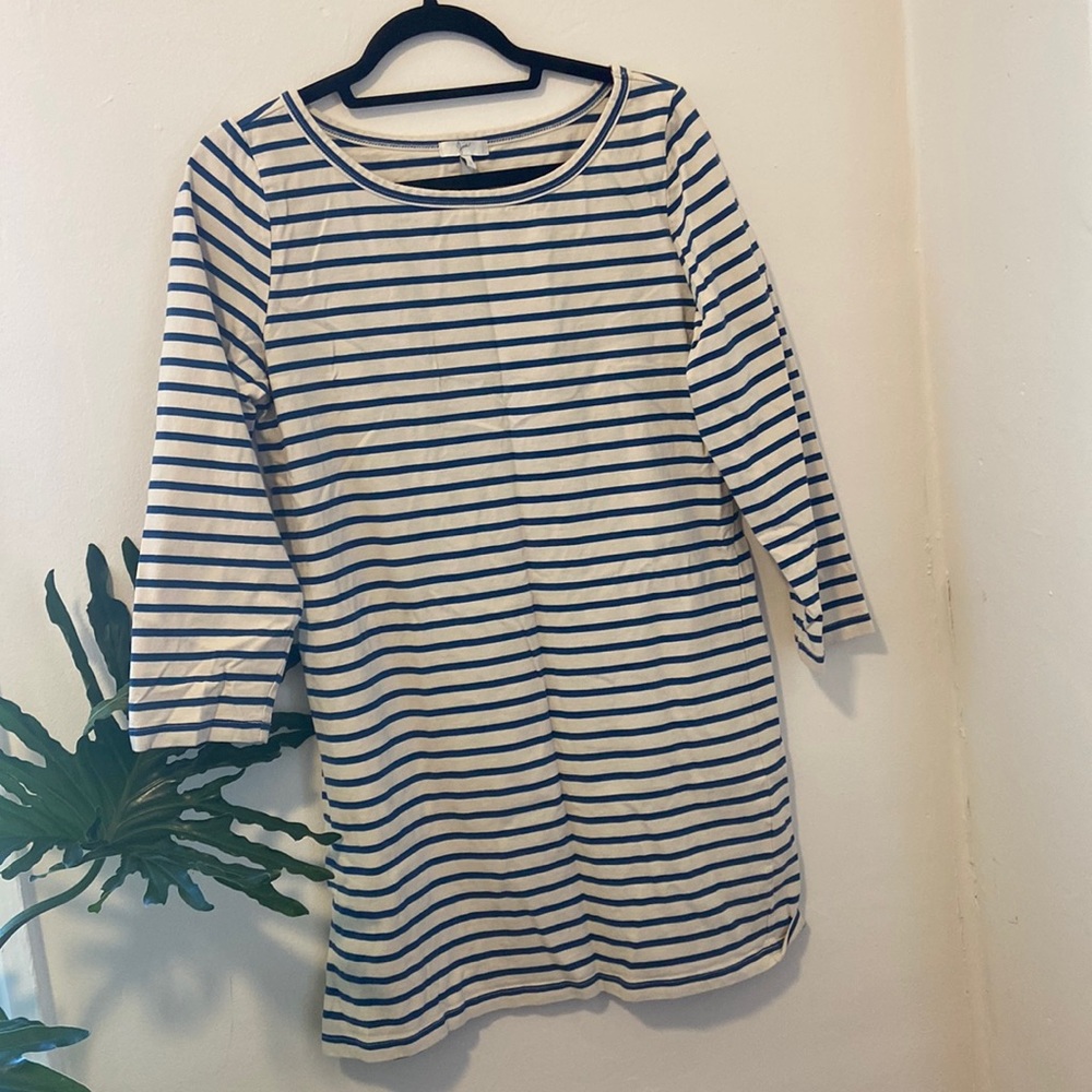 Cotton Joie Blue & White Striped Dress